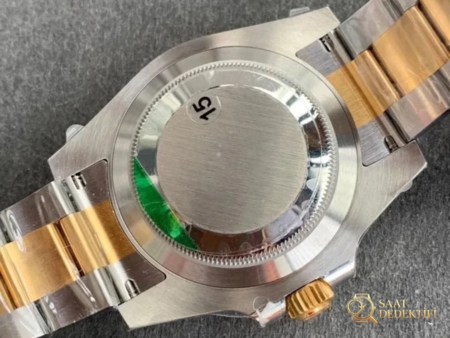 VS Factory Rolex çift renk altın siyah Submariner 3135 replika saat - VS saat - Bilezik, Toka ve Klips Mekanizması