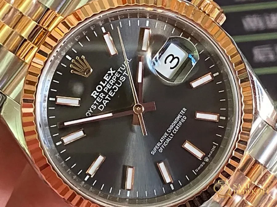 VS Factory Rolex Datejust 36 126231-0013 replika saat - VS saat - Kasa Profili ve Kurma Kolu İncelemesi
