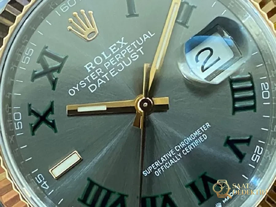 VS Factory Rolex Datejust 36 126231-0029 Orologio replica - VS Watch - Dettaglio quadrante e lavorazione della lunetta