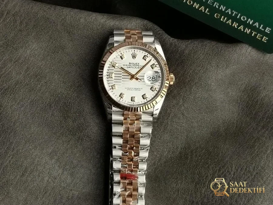 VS Factory Rolex Datejust 36 126231-0039 replika saat - VS saat - Arka Kapak ve Mekanizma Detayı