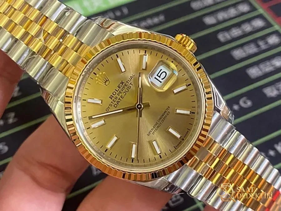VS Factory Rolex Datejust 36 126233-0015 Replika Kol Saati - VS Saat - Arka Kapak ve Mekanizma Detayı