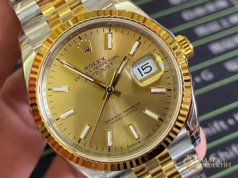 VS Factory Rolex Datejust 36 126233-0015 Replika Kol Saati - VS Saat - Bilezik, Toka ve Klips Mekanizması