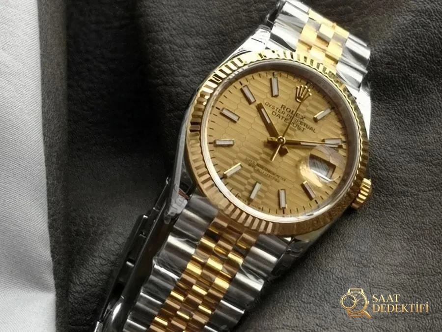 VS Factory Rolex Datejust 36 126233-0039 Replika Saat - VS Watch - Kadran Detayı ve Bezel İşçiliği