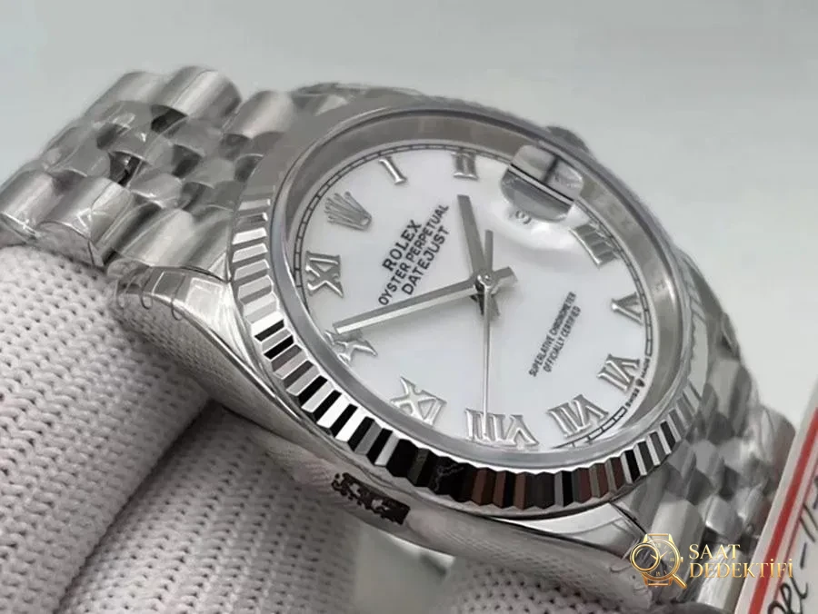 VS Factory Rolex Datejust 36 126234-0025 Replika Saat - VS Saat - Kadran Detayı ve Bezel İşçiliği