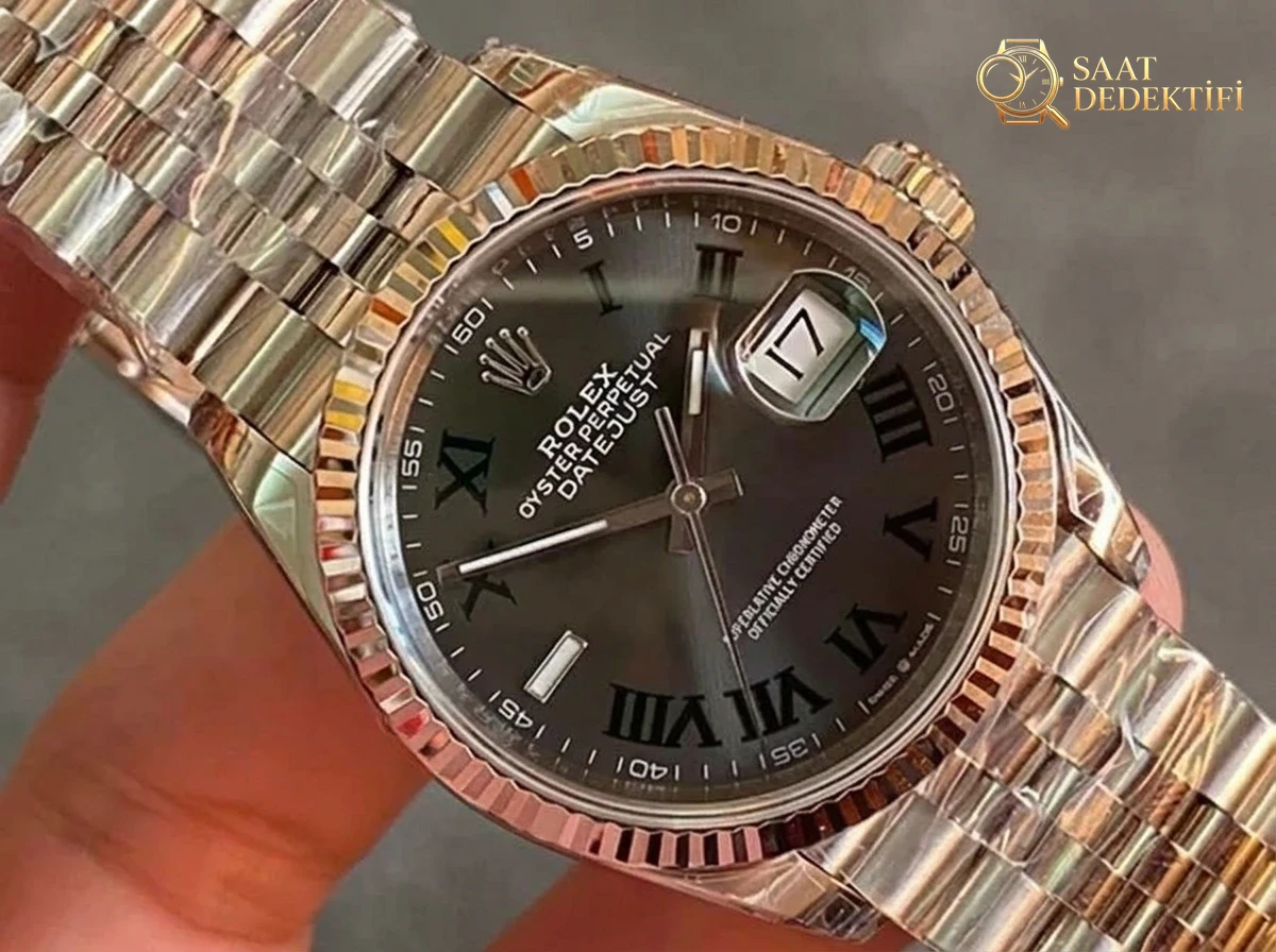 VS Factory Rolex Datejust 36 126234-0045 Replika Saat - VS Saat - Kasa Profili ve Kurma Kolu İncelemesi