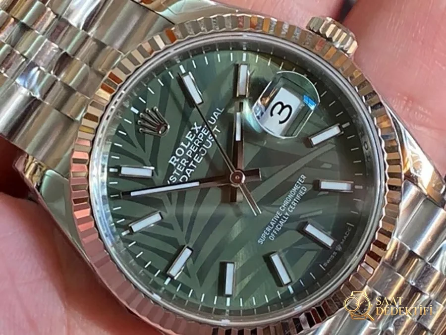 VS Factory Rolex Datejust 36 126234-0047 Replika Kol Saati - VS Saat - Arka Kapak ve Mekanizma Detayı