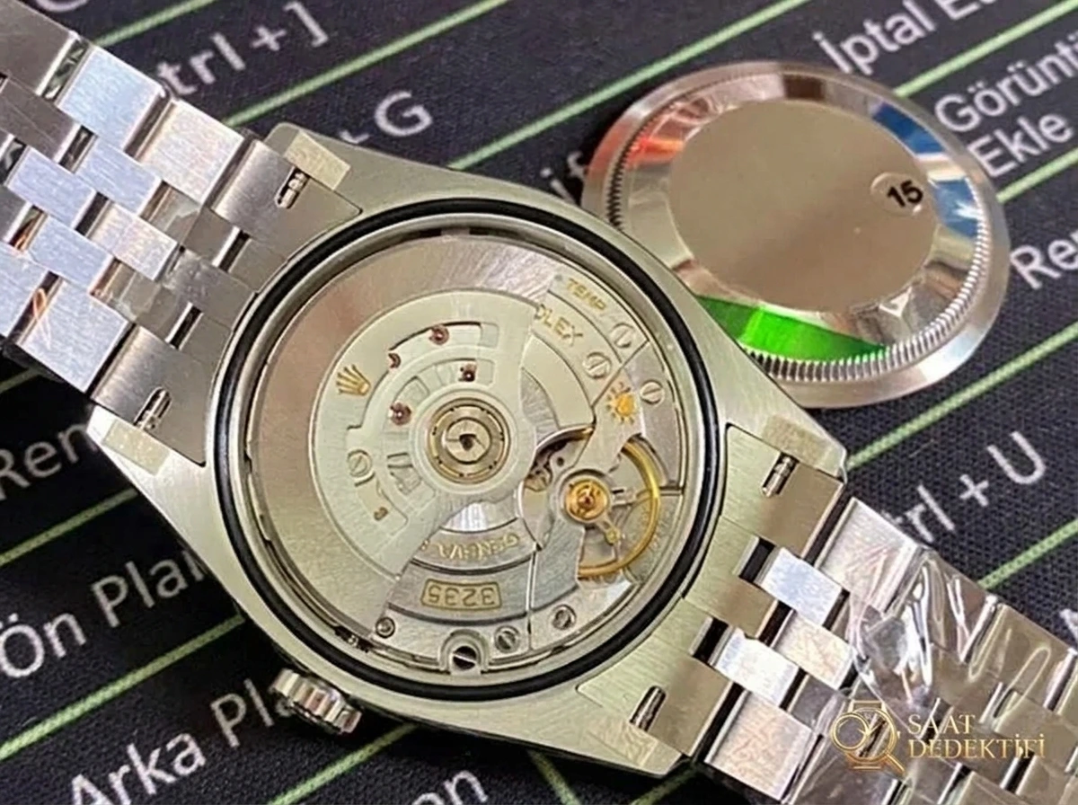 VS Factory Rolex Datejust 36 126234-0051 Replika Kol Saati - VS Saat - Fosfor ve Super-LumiNova Gece Görünümü