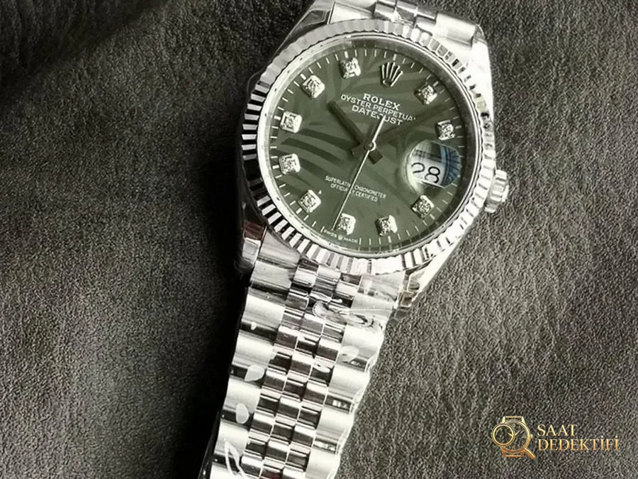 VS Factory Rolex Datejust 36 126234-0056 Replika Kol Saati - VS Saat - Arka Kapak ve Mekanizma Detayı