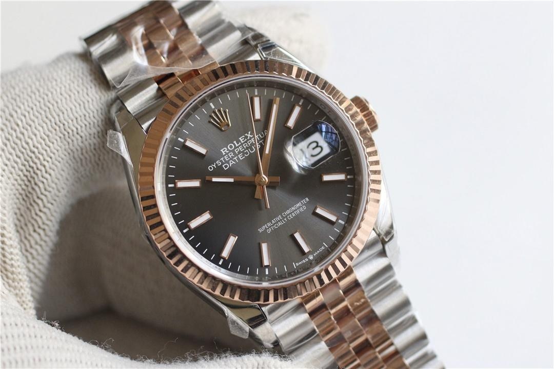 VS Factory Rolex Datejust 36 çelik-rose gold gri kadranlı m126231-0013 kalitesi nasıl? — 3. fotoğraf