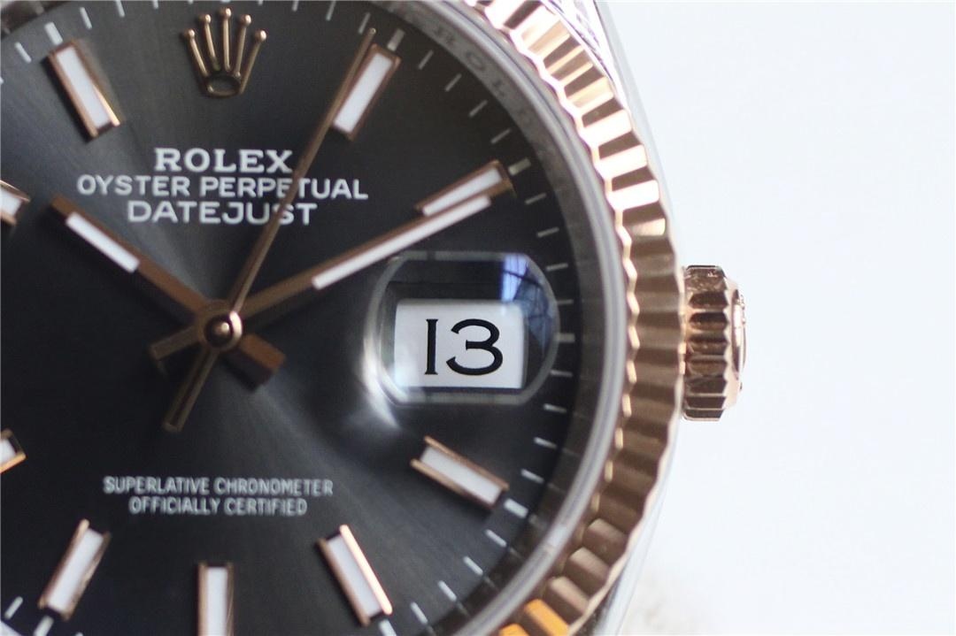 VS Factory Rolex Datejust 36 çelik-rose gold gri kadranlı m126231-0013 kalitesi nasıl? — 7. fotoğraf