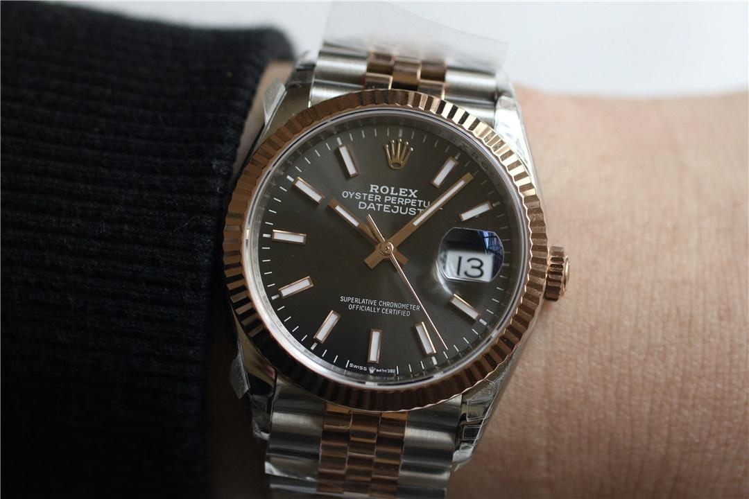 VS Factory Rolex Datejust 36 çelik-rose gold gri kadranlı m126231-0013 kalitesi nasıl? — 17. fotoğraf
