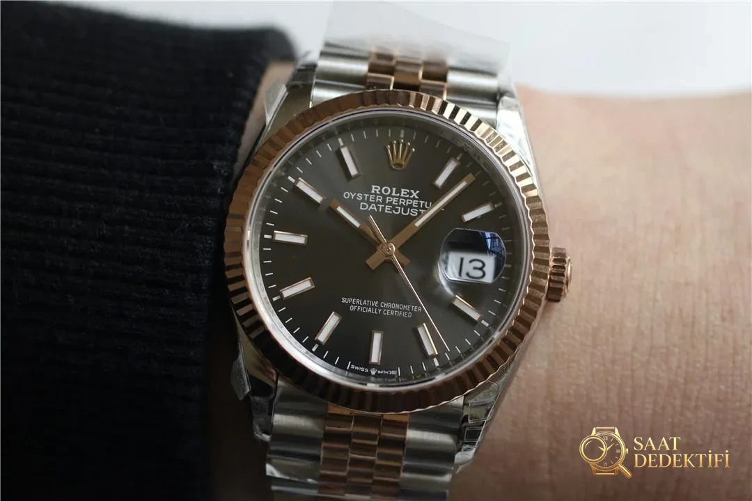 VS Factory Rolex Datejust 36 çelik-rose gold gri kadranlı m126231-0013 kalitesi nasıl? - Kadran İbreleri ve Saniye Akışı