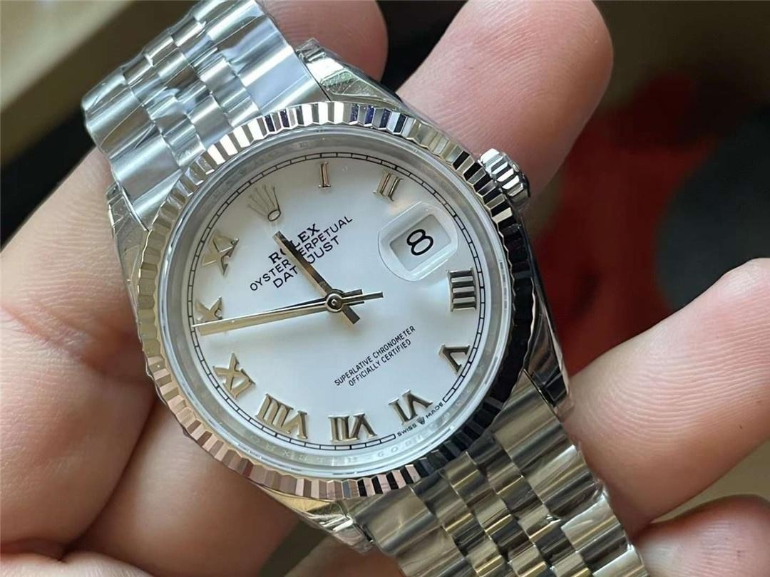 VS Factory Rolex Datejust 36 fildişi beyaz Roma rakamlı işçiliği nasıl? Bir bakışta sahte belli olur mu? — 1. fotoğraf