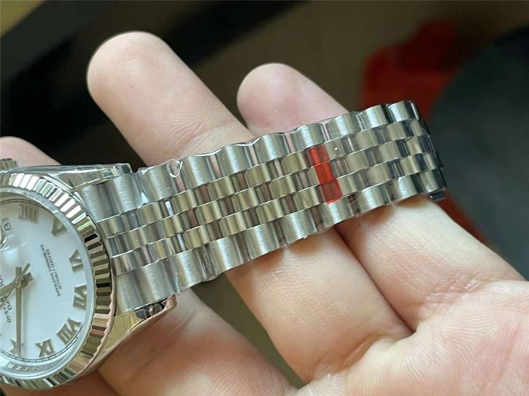 VS Factory Rolex Datejust 36 fildişi beyaz Roma rakamlı işçiliği nasıl? Bir bakışta sahte belli olur mu? — 10. fotoğraf