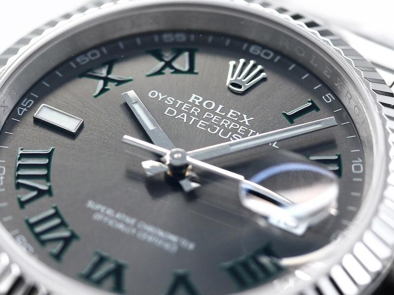 VS Factory Rolex Datejust 36 Gri Kadranlı Roma Rakamlı Replika Saat - VS Saat — 4. fotoğraf