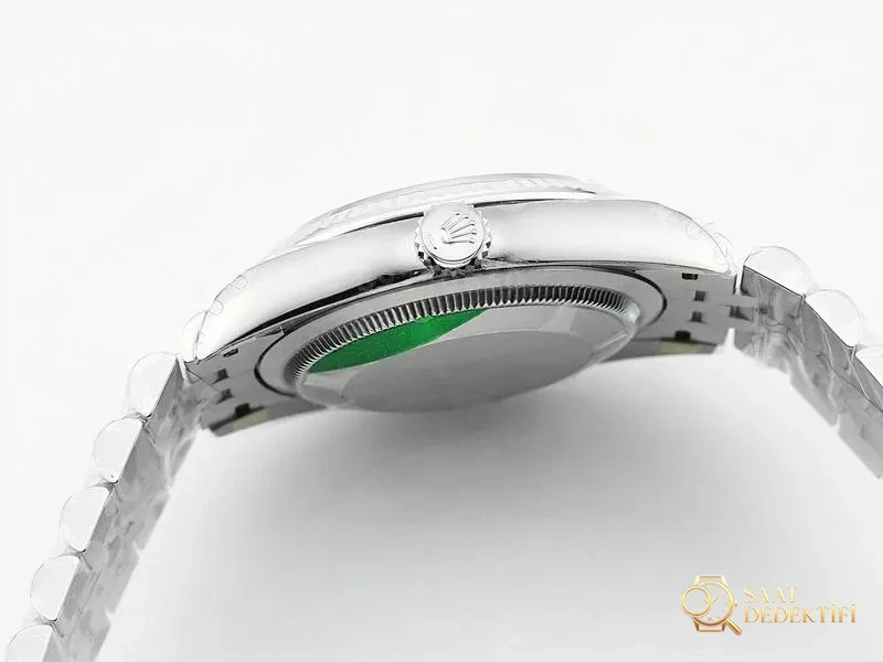 VS Factory Rolex Datejust 36 Gri Kadranlı Roma Rakamlı Replika Saat - VS Saat - Bilezik, Toka ve Klips Mekanizması