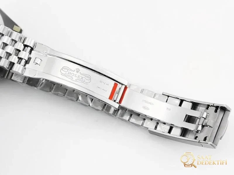 VS Factory Rolex Datejust 36 Gri Kadranlı Roma Rakamlı Replika Saat - VS Saat - Fosfor ve Super-LumiNova Gece Görünümü