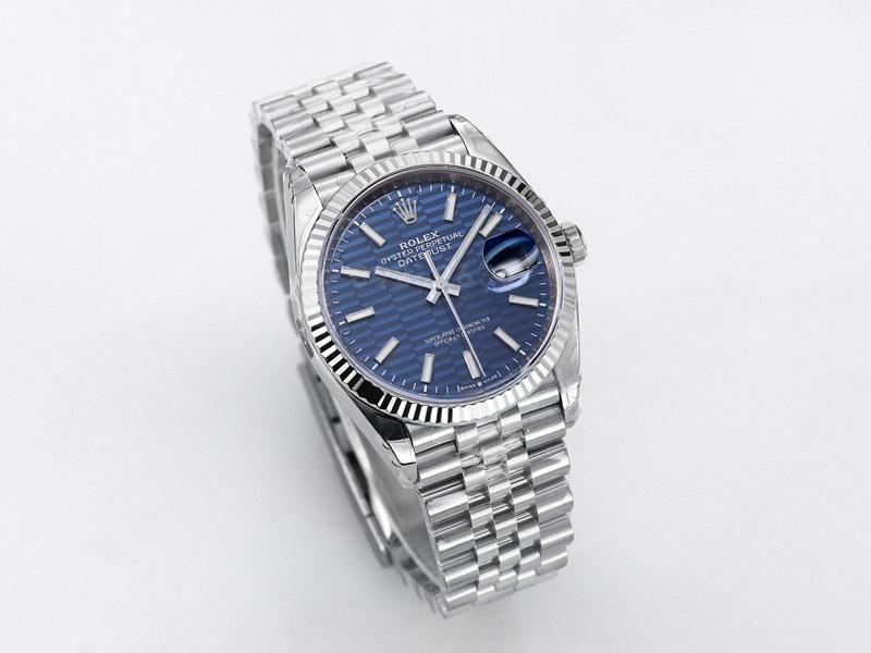 VS Factory Rolex Datejust 36 Mavi Ekose Desenli Replika Kol Saati - VS Saat — 3. fotoğraf