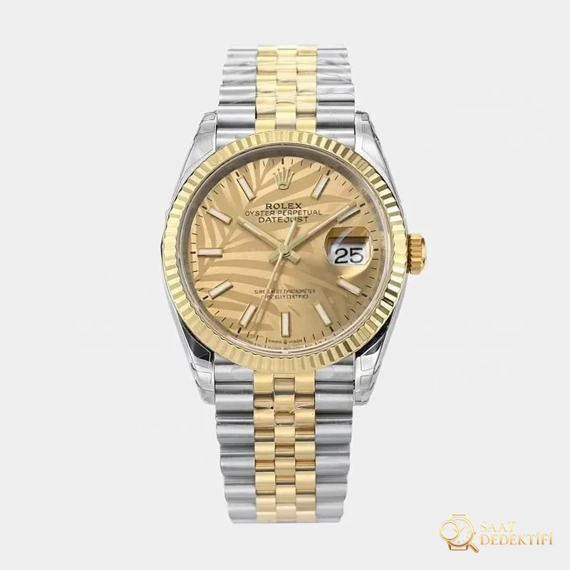 Vs Factory Rolex Datejust 36 Two Tone Altin Model Altin Rengi Kadranli ... - Ön Görünüm ve Kasa Tasarımı