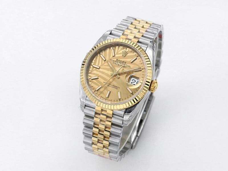 VS Factory Rolex Datejust 36 Two-Tone Altın Model Altın Rengi Kadranlı Replika Saat - VS Saat — 2. fotoğraf