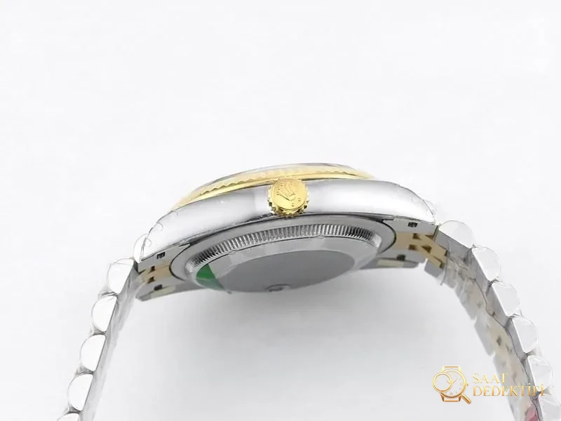 VS Factory Rolex Datejust 36 Two-Tone Altın Model Altın Rengi Kadranlı Replika Saat - VS Saat - Bilezik, Toka ve Klips Mekanizması