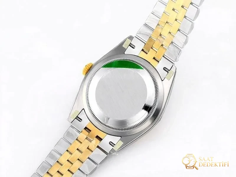 VS Factory Rolex Datejust 36 Two-Tone Altın Model Altın Rengi Kadranlı Replika Saat - VS Saat - Klips Kilidi ve Lazer Damgalar