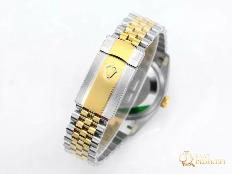 VS Factory Rolex Datejust 36 Two-Tone Altın Model Altın Rengi Kadranlı Replika Saat - VS Saat - Fosfor ve Super-LumiNova Gece Görünümü
