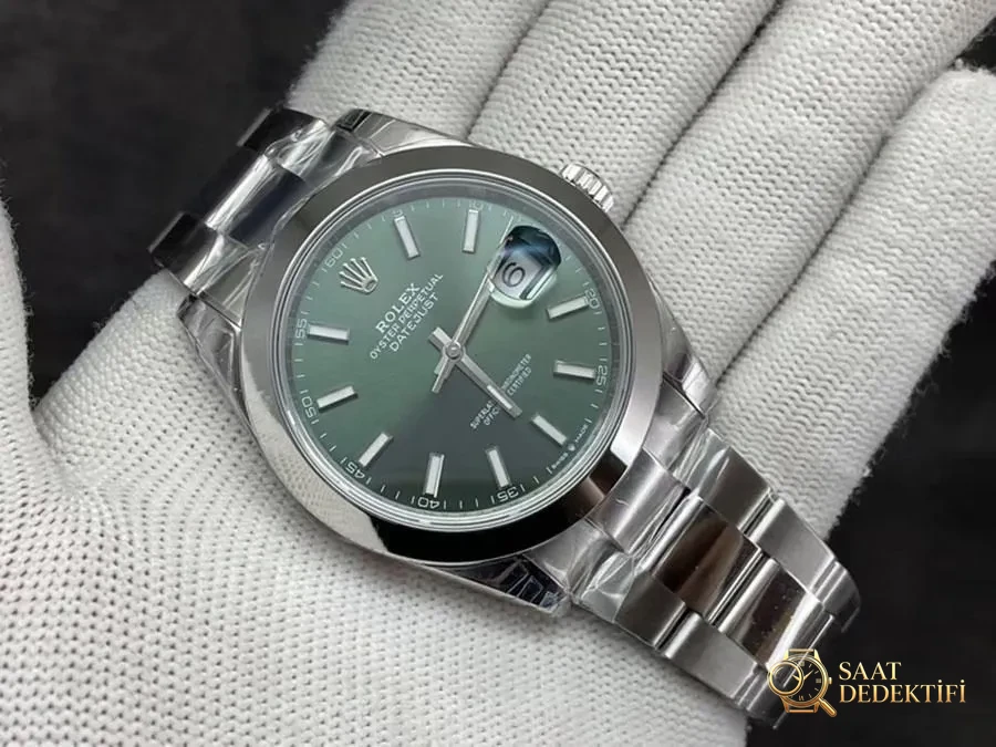 VS Factory Rolex Datejust 41 126300-0020 Replika Saat - VS Saat - Kadran Detayı ve Bezel İşçiliği