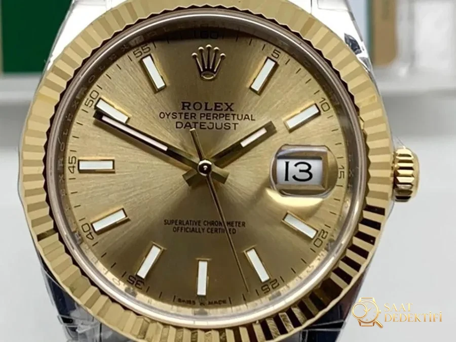 VS Factory Rolex Datejust 41 126333-0009 Replika Saat - VS Saat - Kadran Detayı ve Bezel İşçiliği