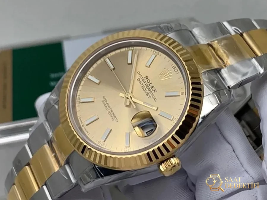 VS Factory Rolex Datejust 41 126333-0009 Replika Saat - VS Saat - Arka Kapak ve Mekanizma Detayı