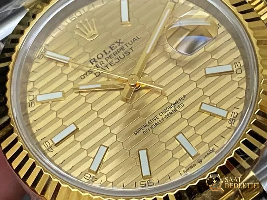 VS Factory Rolex Datejust 41 126333-0022 replika saat - VS Saat - Bilezik, Toka ve Klips Mekanizması