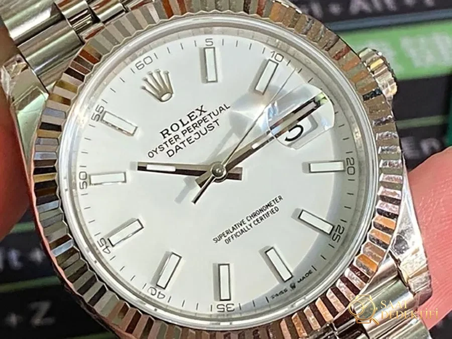 VS Factory Rolex Datejust 41 126334-0010 Replika Saat - VS Saat - Arka Kapak ve Mekanizma Detayı