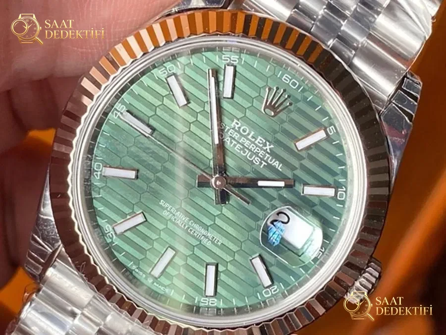 VS Factory Rolex Datejust 41 126334-0030 Replica Watch - VS Watch - Dial Detail and Bezel Workmanship