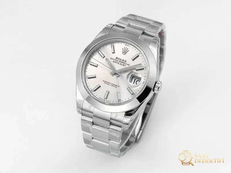 VS Factory Rolex Datejust 41 aperture gray dial model replica wristwatch - VS watch - Dial Detail and Bezel Workmanship