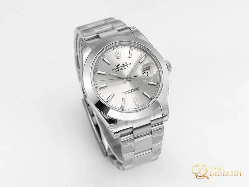 VS Factory Rolex Datejust 41 aperture gray dial model replica wristwatch - VS watch - Case Profile and Crown Review