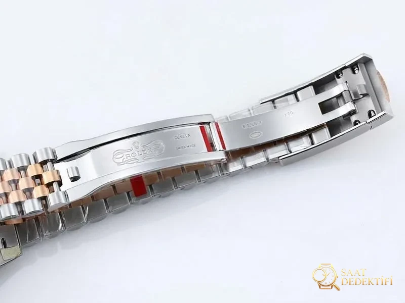 VS Factory Rolex Datejust 41 Everose Gold Grau kariertes Zifferblatt Replik-Armbanduhr – VS-Uhr – Handgelenkposition und Gehäuseproportionen