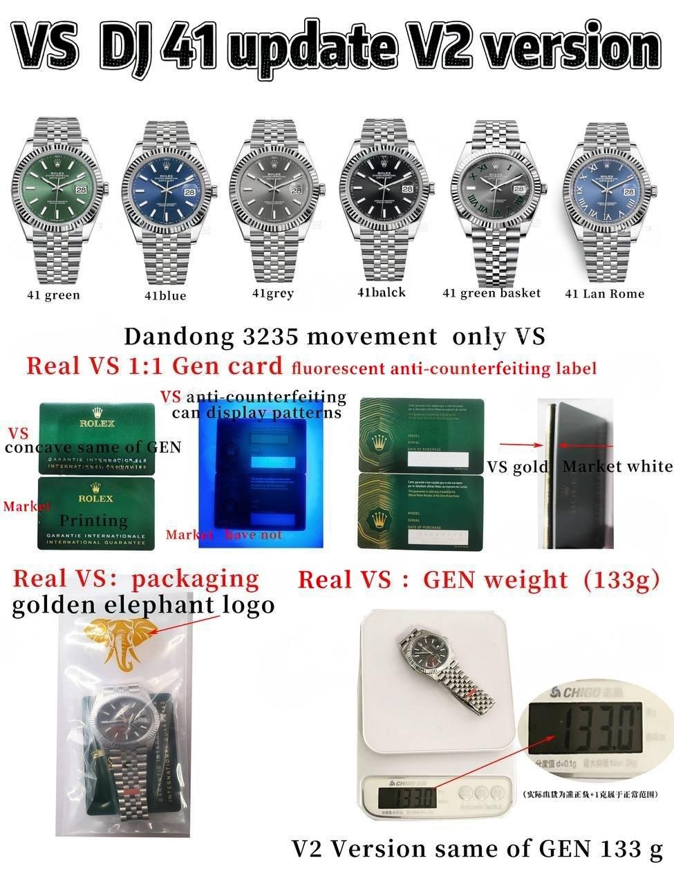 VS Factory Rolex Datejust 41 mm, Dandong 3235 mekanizmalı V2 versiyonu nasıl ayırt edilir? — 3. fotoğraf
