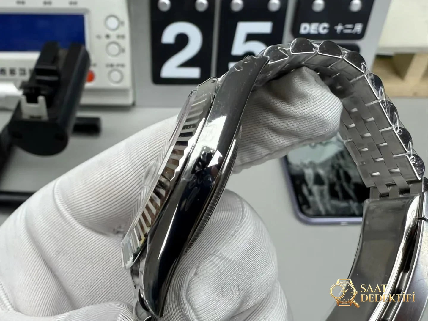 VS Factory Rolex Datejust 41 mm Gri Kadran Dandong 3235 Mekanizma İşçilik İncelemesi - Klips Kilidi ve Lazer Damgalar
