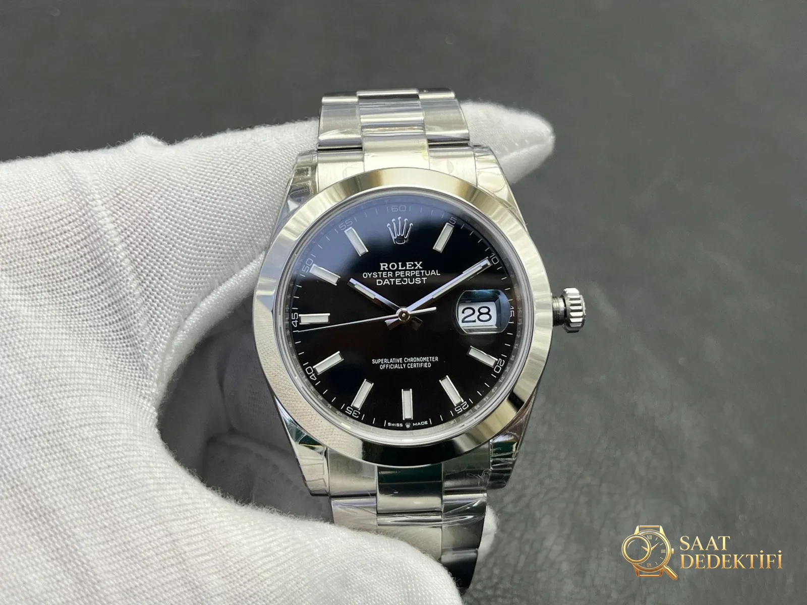 VS Factory Rolex Datejust 41mm Oystersteel Kasa Ergonomisi ve Bilek Konforu İncelemesi - ön görünüm