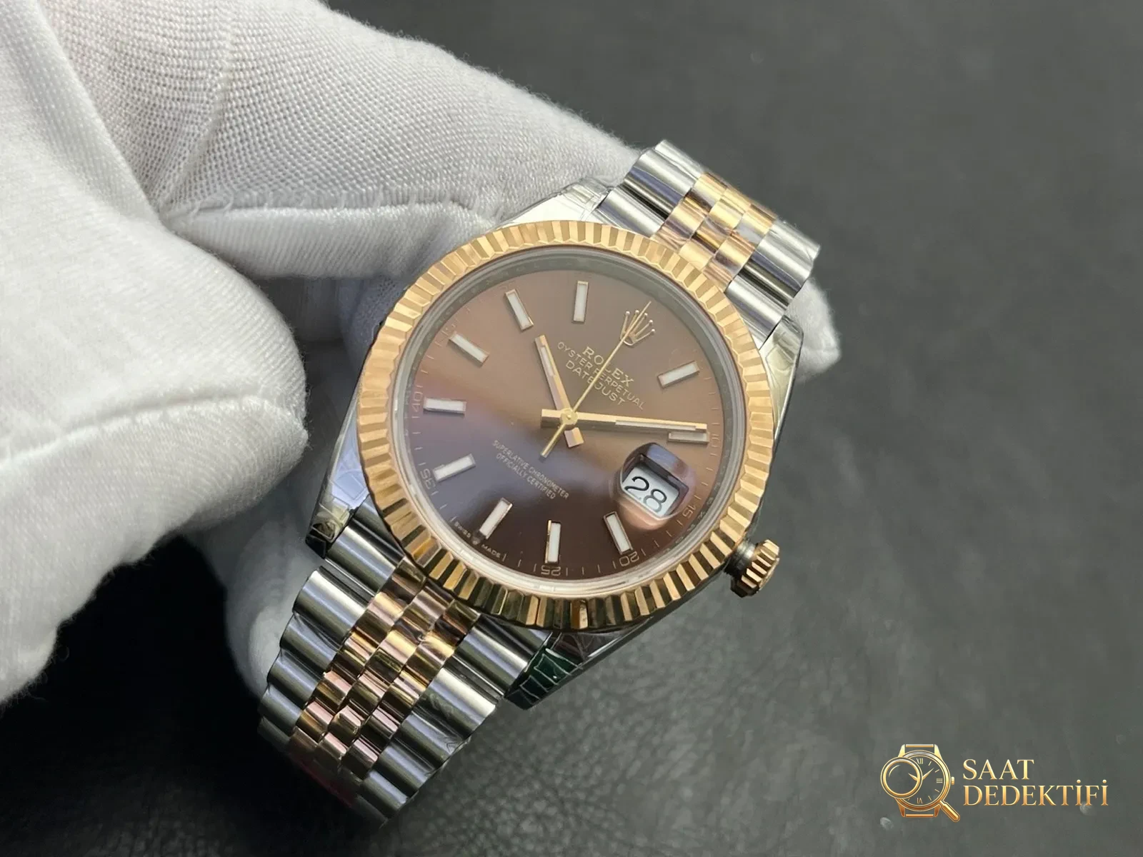 VS Factory Rolex Datejust 41 MM Kol Saati - Kadran Detayı ve Bezel İşçiliği