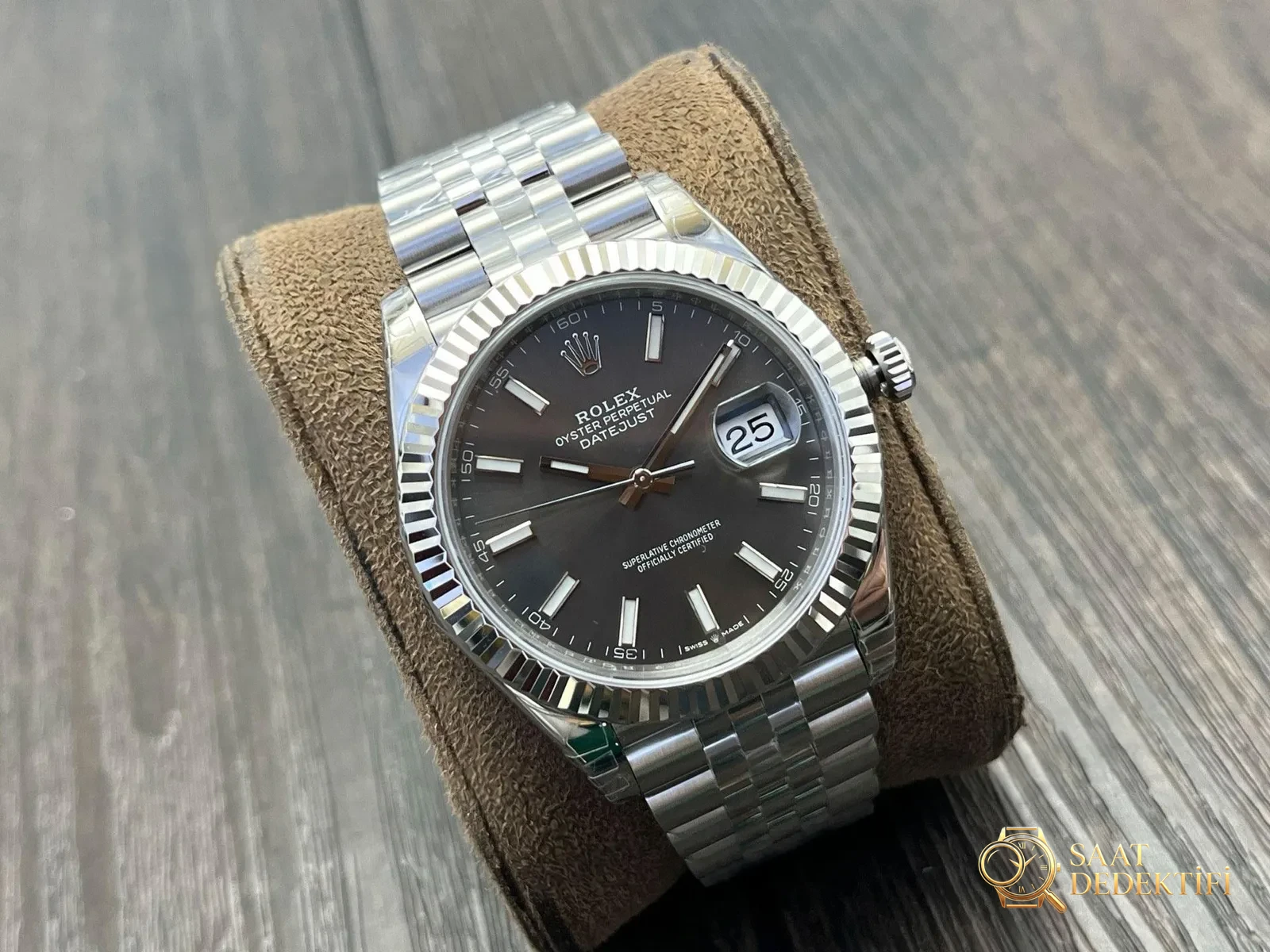 VS Factory Rolex Datejust 41mm Nane Yeşili Kadran Jubilee Bileşimi - fotoğraf 1