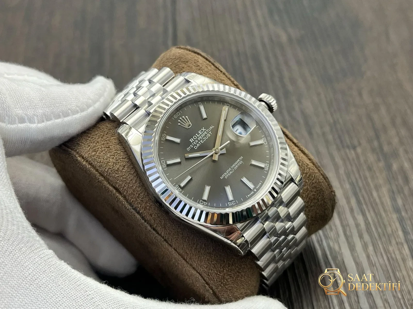 VS Factory Rolex Datejust 41mm Nane Yeşili Kadran Jubilee Bileşimi - fotoğraf 2