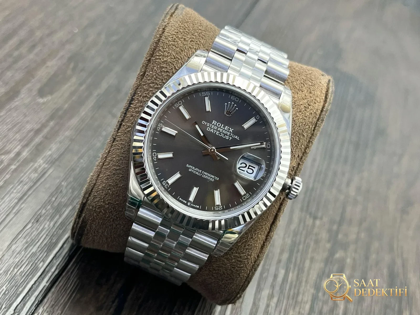 VS Factory Rolex Datejust 41mm Nane Yeşili Kadran Jubilee Bileşimi - fotoğraf 4
