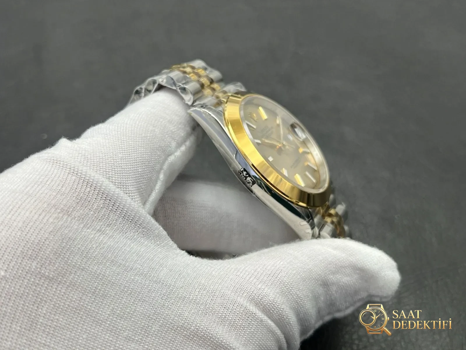 VS Factory Rolex Datejust 41mm Two Tone Sarı Altın Fluted Jubilee İncelemesi - fotoğraf 5