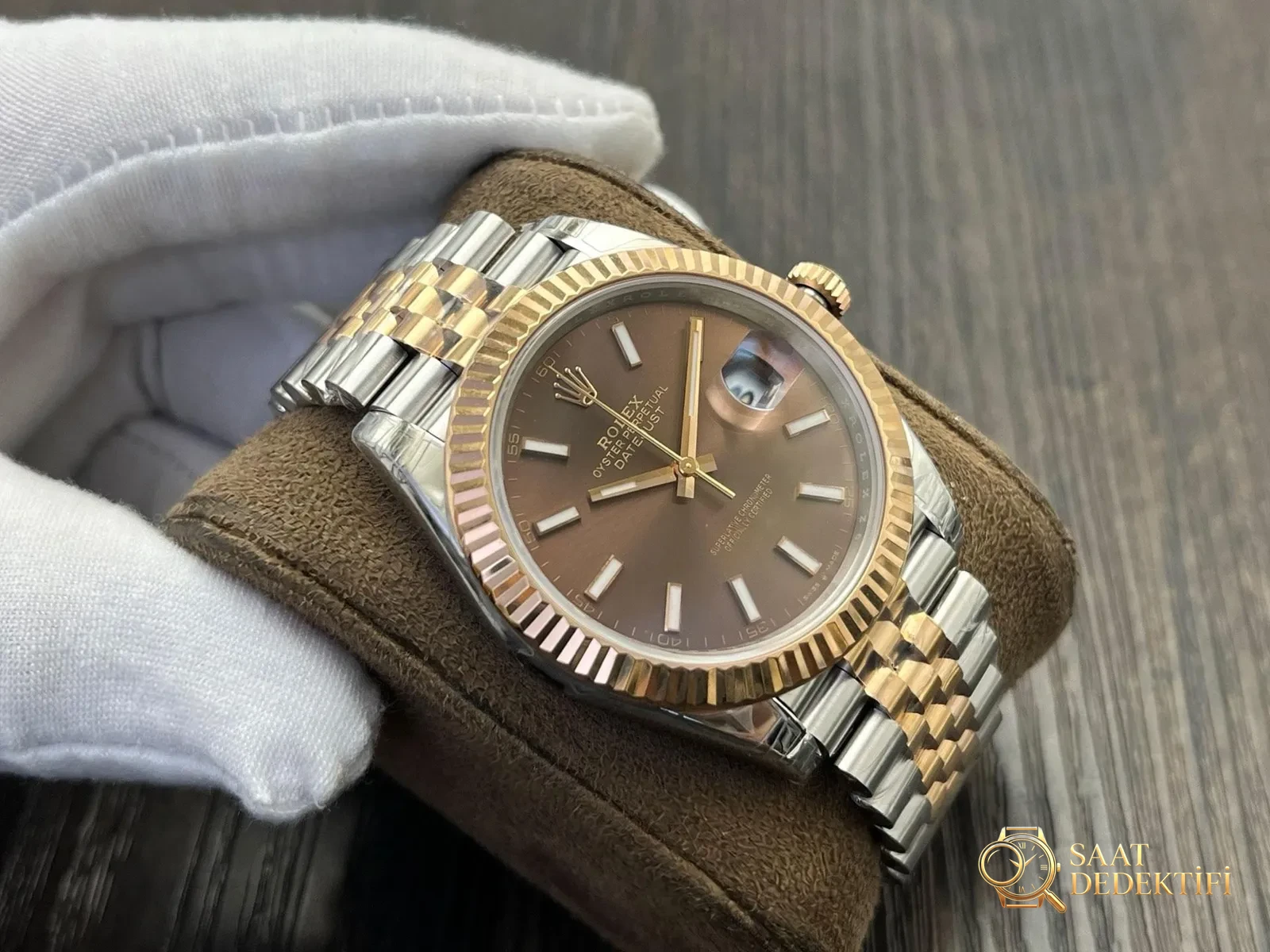 VS Factory Rolex Datejust 41mm Gümüş Kadran Güneş Işığı Deseni İncelemesi - fotoğraf 3