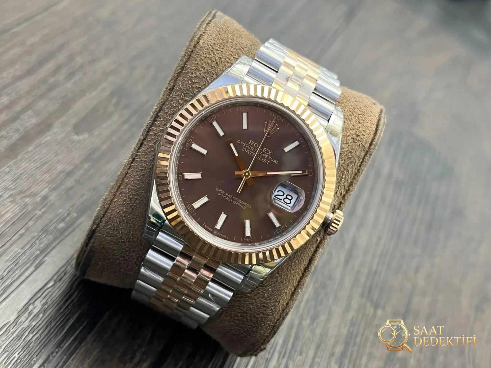 VS Factory Rolex Datejust 41mm Gümüş Kadran Güneş Işığı Deseni İncelemesi - fotoğraf 6