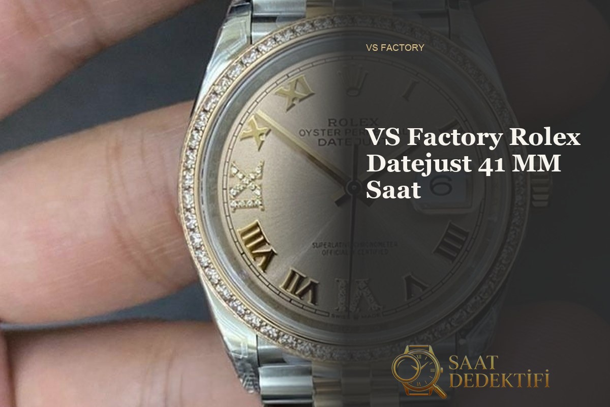 VS Factory Rolex Datejust 41mm 904L Oystersteel Çelik Yapısı İncelemesi - ön görünüm