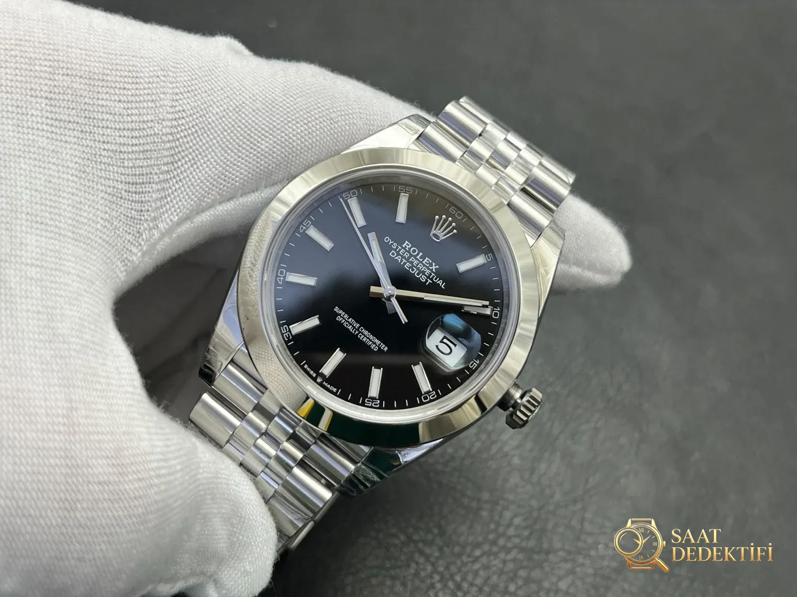 VS Factory Rolex Datejust 41mm Easylink 5mm Hızlı Uzatma Klipsi İncelemesi - ön görünüm