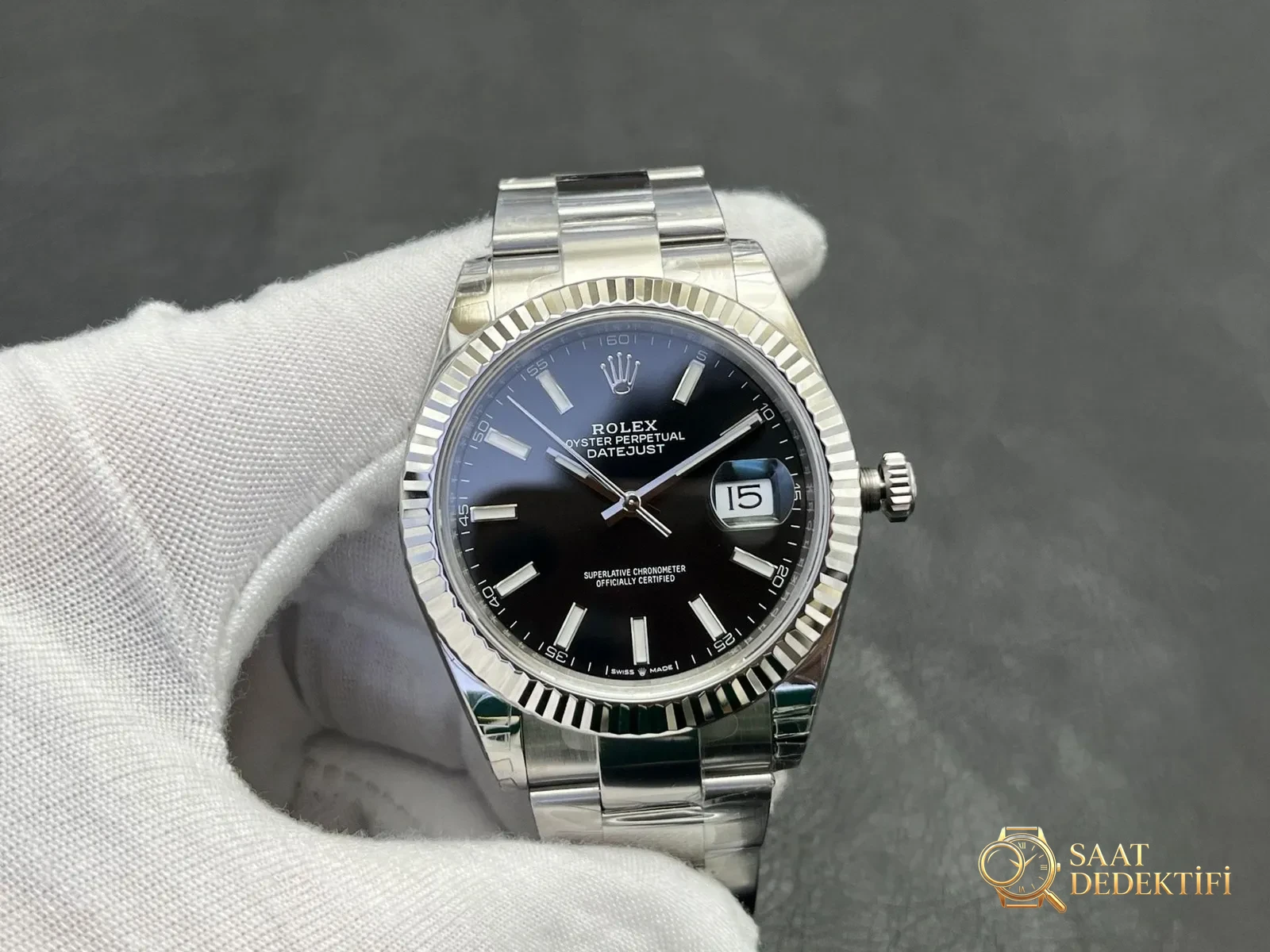 VS Factory Rolex Datejust 41mm İstiridye Kasa Ergonomisi ve Bilek Uyumu İncelemesi - ön görünüm