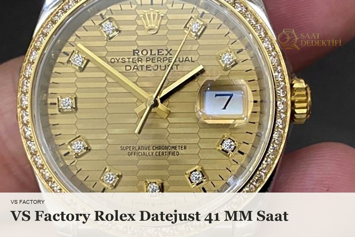 VS Factory Rolex Datejust 41mm Antimanyetik Rotor ve Çalışma Kararlılığı İncelemesi - ön görünüm